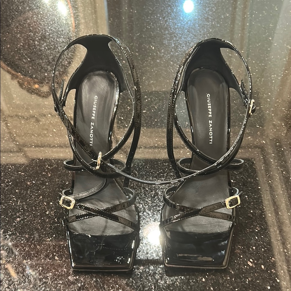 Giuseppe Zanotti Black Strappy Heels